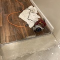 Preparing to Cut Back Entrance Tile